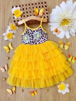 Wild Daisy Sleeveless Tiered Ruffle Dress 12 Wild Daisy Sleeveless Tiered Ruffle Dress -MEO Kid Clothing Shop SUM22DR13CALDY Yellow 10ae85af 5d7f 4ae9 a886 74a7b4b15293