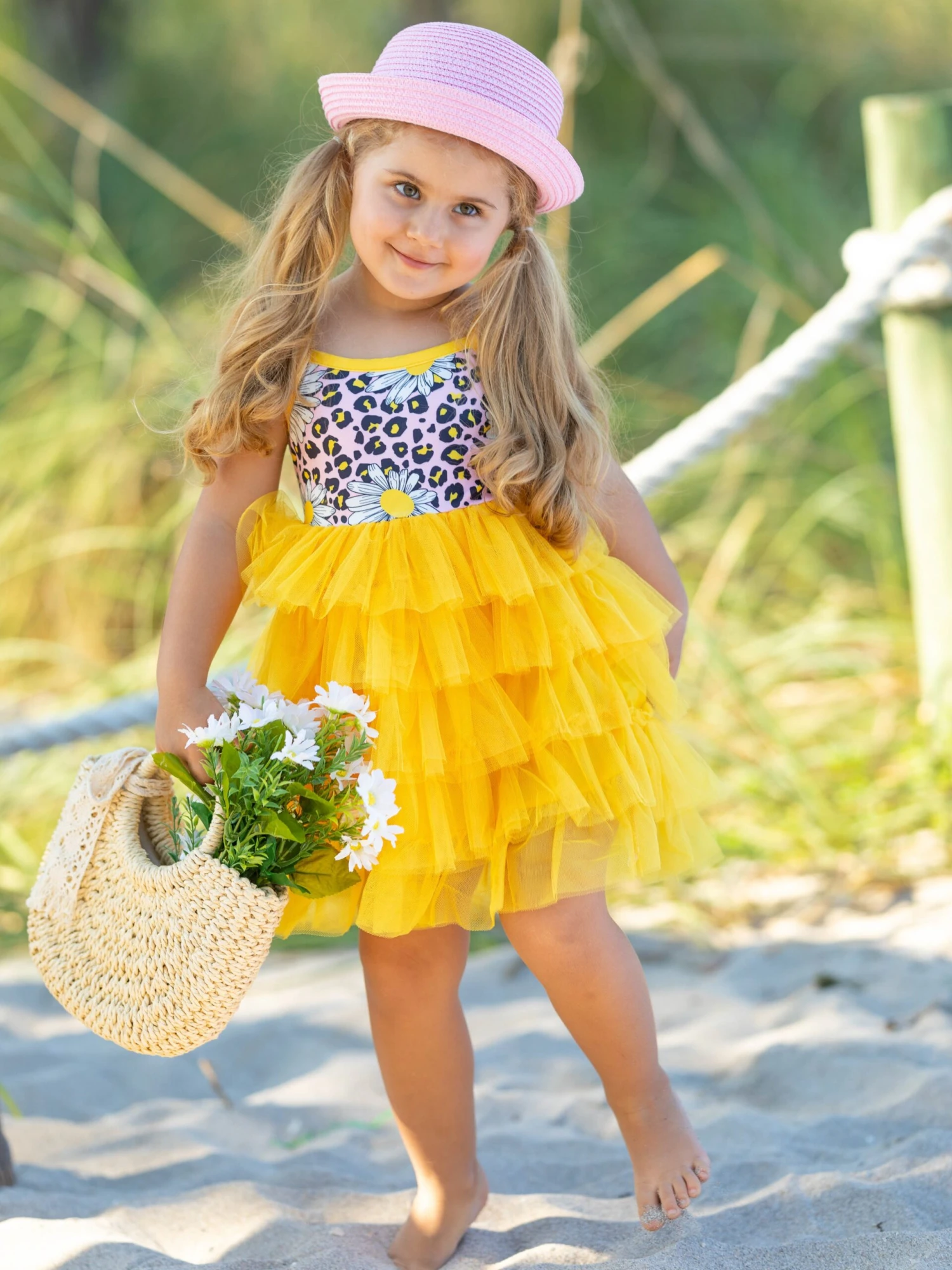Wild Daisy Sleeveless Tiered Ruffle Dress 6 Wild Daisy Sleeveless Tiered Ruffle Dress - Image 4