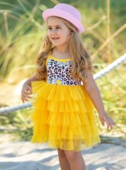 Wild Daisy Sleeveless Tiered Ruffle Dress 10 Wild Daisy Sleeveless Tiered Ruffle Dress -MEO Kid Clothing Shop SUM22DR13CALDY Yellow 924d090f c9bf 41c8 9349 504f5c08ff71