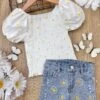 Oopsie Daisy Denim Short Set -MEO Kid Clothing Shop SUM22SET66 a61df476 1e51 4b61 9a8c be346ed27f4b