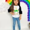 Lucky Girl Unicorn Ruffle Raglan Top -MEO Kid Clothing Shop SUM91TOP2CABWG 3