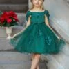 'Tis The Season Lace Applique Holiday Dress