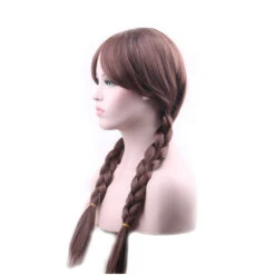 Girls Annabelle Inspired Wig With Bangs -MEO Kid Clothing Shop WoodFestival Women Princess Double Braid Cosplay Wig Long Heat Resistant Synthetic Wigs 753b3e80 12a4 4f31 8a0d d47985800b18