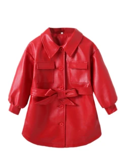 Sleek N Sassy PU Trench Coat 11 Sleek N Sassy PU Trench Coat -MEO Kid Clothing Shop e08d1be9b6154de6ad36ea60f365ab00