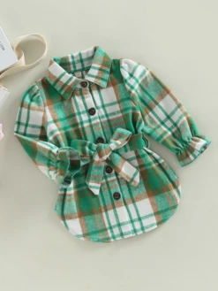 Lil' Lady In Plaid Belted Jacket -MEO Kid Clothing Shop e37fafadb2a5759e23491bd2ddf5ff77