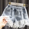 Girls Lace Denim Shorts 2 Girls Lace Denim Shorts -MEO Kid Clothing Shop e6e430a83e2e8381e6106409e2abe8bd