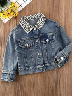 Leopard An A Denim Jacket -MEO Kid Clothing Shop ec33ead4c54a995edcb1767aa53abbcc