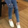 Ankle Cut Kitty Cat Jeans -MEO Kid Clothing Shop girls ankle length denim kitty cat jeans 20 39 99 10y12y 2t3t 4t5y 6x6y mia belle overseas fulfillment baby 403