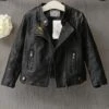 Girls Black Synthetic Leather Moto Jacket -MEO Kid Clothing Shop girls black synthetic leather moto jacket 3t 20 39 99 40 59 2t3t 4t5y 6x6y mia belle overseas fulfillment baby 711