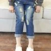 Fashionable Fades Distressed Cuffed Jeans -MEO Kid Clothing Shop girls distressed blue denim pants 3t 20 39 99 40 59 2t3t 6x6y 7y8y jeans mia belle overseas fulfillment baby 980
