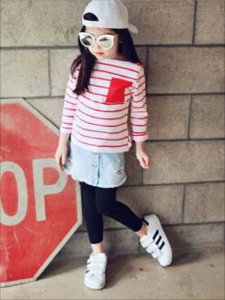 Wear It All Skirted Leggings -MEO Kid Clothing Shop girls distressed denim skirt pants 20 39 99 40 59 10y12y 2t3t 4t5y leggings mia belle overseas fulfillment baby 750