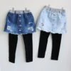 Wear It All Skirted Leggings -MEO Kid Clothing Shop girls distressed denim skirt pants blue 3t 20 39 99 40 59 10y12y 2t3t 4t5y leggings mia belle overseas fulfillment baby 480