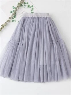 Girls Fall Elastic Waist Tutu Skirt -MEO Kid Clothing Shop girls fall elastic waist tutu skirt grey 4t5y 20 39 99 40 59 10y12y 6x6y mia belle overseas fulfillment baby 906