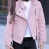 Girls Fall Synthetic Leather Jacket -MEO Kid Clothing Shop girls fall synthetic leather jacket pink 4t 20 39 99 40 59 10y12y 4t5y 6x6y mia belle overseas fulfillment baby 283