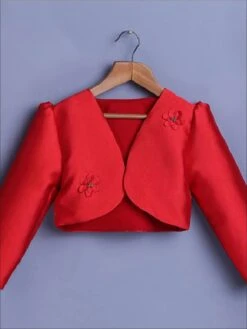 Girls Flower Embellished Satin Bolero -MEO Kid Clothing Shop girls flower embellished satin bolero red 3t 20 39 99 40 59 2t3t 7y8y bfcutoff jacket mia belle overseas fulfillment baby 678