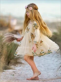 Flower Embroidered Lace Dress -MEO Kid Clothing Shop girls flower embroidered lace dress 20 39 99 2t3t 4t5y 6y6x 7y8y spring dressy shipping revolution overseas fulfillment mia belle baby 537