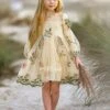 Flower Embroidered Lace Dress -MEO Kid Clothing Shop girls flower embroidered lace dress yellow 8y 20 39 99 2t3t 4t5y 6y6x 7y8y spring dressy shipping revolution overseas fulfillment mia belle baby 338