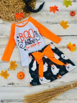 BOO Tribe Raglan Sleeve Top & Ghost Skirt Set