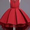 Pleated Princess Hi-Lo Formal Dress -MEO Kid Clothing Shop girls hi low princess holiday dress with lace neckline 20 39 99 40 59 10y12y 2t3t 4t5y fall dressy mia belle overseas fulfillment baby 288