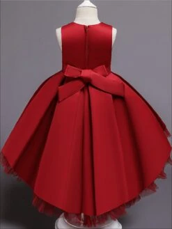 Pleated Princess Hi-Lo Formal Dress -MEO Kid Clothing Shop girls hi low princess holiday dress with lace neckline 20 39 99 40 59 10y12y 2t3t 4t5y fall dressy mia belle overseas fulfillment baby 510