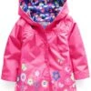 Girls Hooded Floral Print Raincoat -MEO Kid Clothing Shop girls hooded floral print raincoat 20 39 99 40 59 2t3t 6x6y bfcutoff jacket mia belle overseas fulfillment baby 332