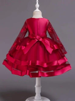 The Real Gift Tiered Lace Princess Holiday Dress -MEO Kid Clothing Shop girls long sleeve tiered lace princess holiday dress 20 39 99 40 59 10y12y 2120 2t3t fall dressy mia belle baby 111