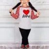Love Me Forever Cuffed Jeans Set -MEO Kid Clothing Shop girls love striped raglan long sleeve top jeggings set 20 39 99 40 59 10y12y 2t3t 4t5y fall casual mia belle baby 870