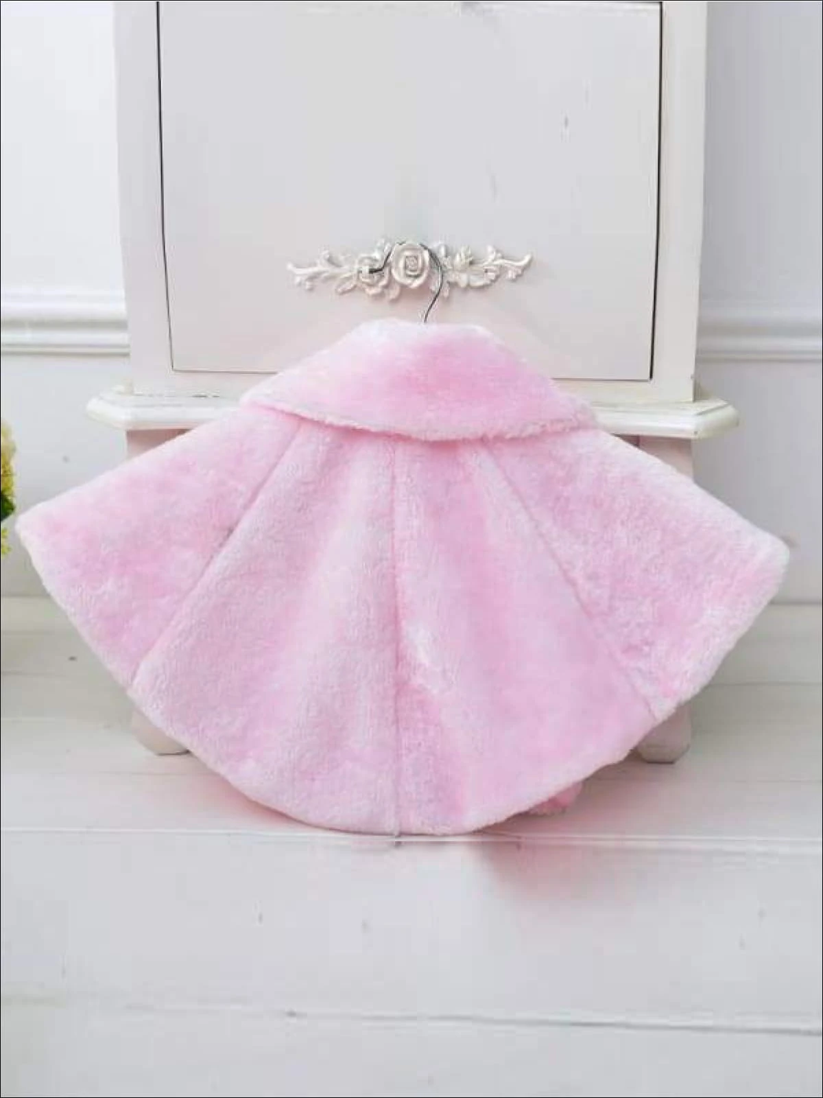 Girls Pom Pom Furry Bolero (Red, Burgundy, Hot Pink, White, Pink) 8 Girls Pom Pom Furry Bolero (Red, Burgundy, Hot Pink, White, Pink) - Image 6