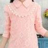 Girls Preppy Long Puff Sleeve Flat Collar Lace Top -MEO Kid Clothing Shop girls preppy long puff sleeve flat collar lace top pink 3t 20 39 99 40 59 10y12y 2t3t 4t5y fall mia belle overseas fulfillment baby 789