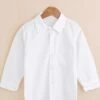 Girls Preppy White Button Up Long Sleeve Top -MEO Kid Clothing Shop girls preppy white button up long sleeve top 18m 19 99 and under 20 39 40 59 10y12y 2t3t fall mia belle overseas fulfillment baby 274