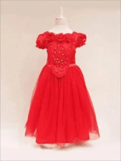 Pearl Princess Gown & Cape Set -MEO Kid Clothing Shop girls red dress matching cape set 20 39 99 40 59 2t3t 4t5y 6x6y fall dressy mia belle overseas fulfillment baby 596