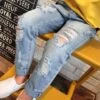 Ripped Just Right Denim Jeans -MEO Kid Clothing Shop girls ripped hole broken denim jeans 3t blue 20 39 99 40 59 10y12y 2t3t 4t5y spring bottom mia belle overseas fulfillment baby 233