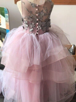 Radiant Floral Tiered Communion Special Occasion Dress -MEO Kid Clothing Shop girls ruffled floral embellished tiered communion gown 60 10y12y 12y14y 1t2t 2t3t gowns mia belle overseas fulfillment baby 285
