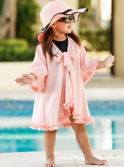 Sunshine All Day Caftan Cover-Up -MEO Kid Clothing Shop girls ruffled front tie caftan swimsuit cover up 20 39 99 10y12y 2t3t 4t5t 4t5y mia belle baby 542