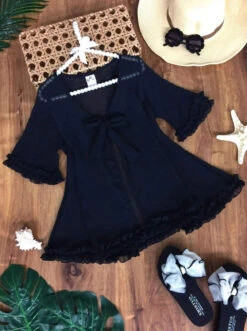 Sunshine All Day Caftan Cover-Up -MEO Kid Clothing Shop girls ruffled front tie caftan swimsuit cover up black 2t3t 20 39 99 10y12y 4t5t 4t5y mia belle baby 278