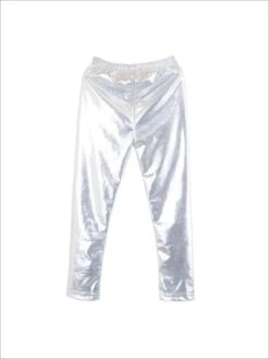 Girls Shiny Metallic Leggings ( 4 Color Options) -MEO Kid Clothing Shop girls shiny metallic leggings 4 color options silver 19 99 and under 20 39 40 59 10y12y 6x6y mia belle overseas fulfillment baby 665