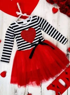 Her Heart Shimmers Tutu Dress 14 Her Heart Shimmers Tutu Dress -MEO Kid Clothing Shop girls striped glitter heart tutu dress red 2t 20 39 99 40 59 2t3t 4t5y 6x6y fall casual mia belle baby 978