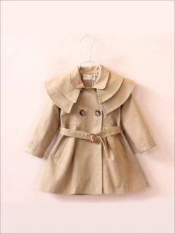 Girls Tiered Lapel Collar Trench Coat With Belt -MEO Kid Clothing Shop girls tiered lapel collar trench coat with belt khaki 2t 20 39 99 40 59 2t3t 6x6y afterchristmas jacket mia belle overseas fulfillment baby 779