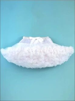 Girls Tiered Ruffle With Satin Sash Princess Tutu Skirt