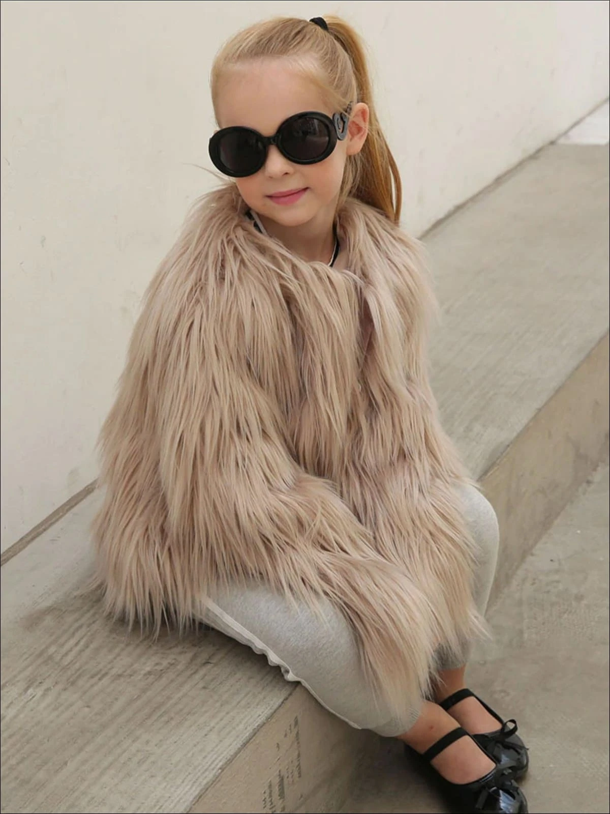 Girls Trendy Winter Faux Fur Jacket 2 Girls Trendy Winter Faux Fur Jacket