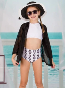 Miss Fashionista Two Piece Swimsuit & Cover Up Set