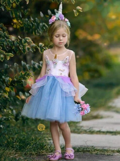 Girls Unicorn Magic Party Tutu Dress