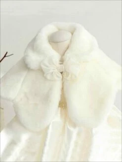 MEO Kid Clothing Shop 27 MEO Kid Clothing Shop -MEO Kid Clothing Shop girls white faux fur bow applique princess cloakbolero 20 39 99 40 59 10y12y 4t5y 6x6y jacket mia belle overseas fulfillment baby 194
