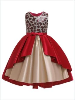 Leopard Sparkle Red & Gold Holiday Dress 12 Leopard Sparkle Red & Gold Holiday Dress -MEO Kid Clothing Shop halloween 17