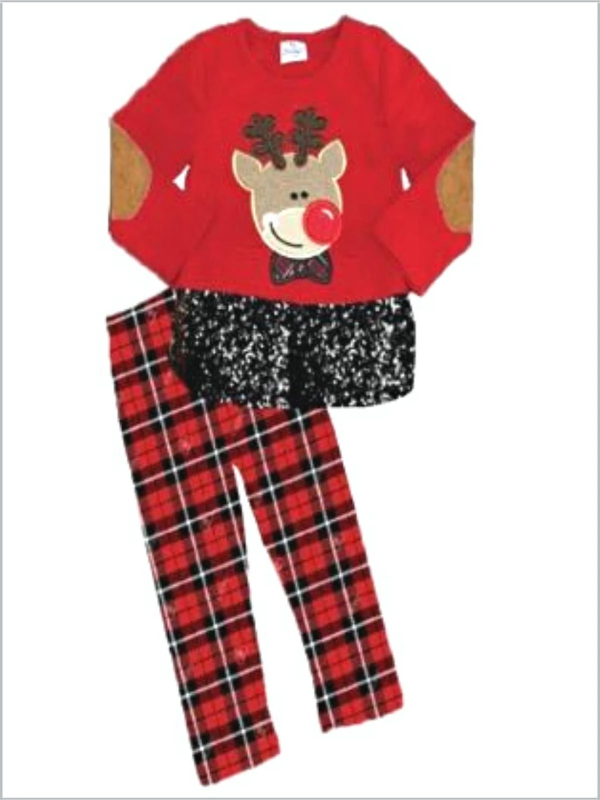 Very Shiny Nose Sparkle Plaid Legging Set 4 Very Shiny Nose Sparkle Plaid Legging Set - Image 2