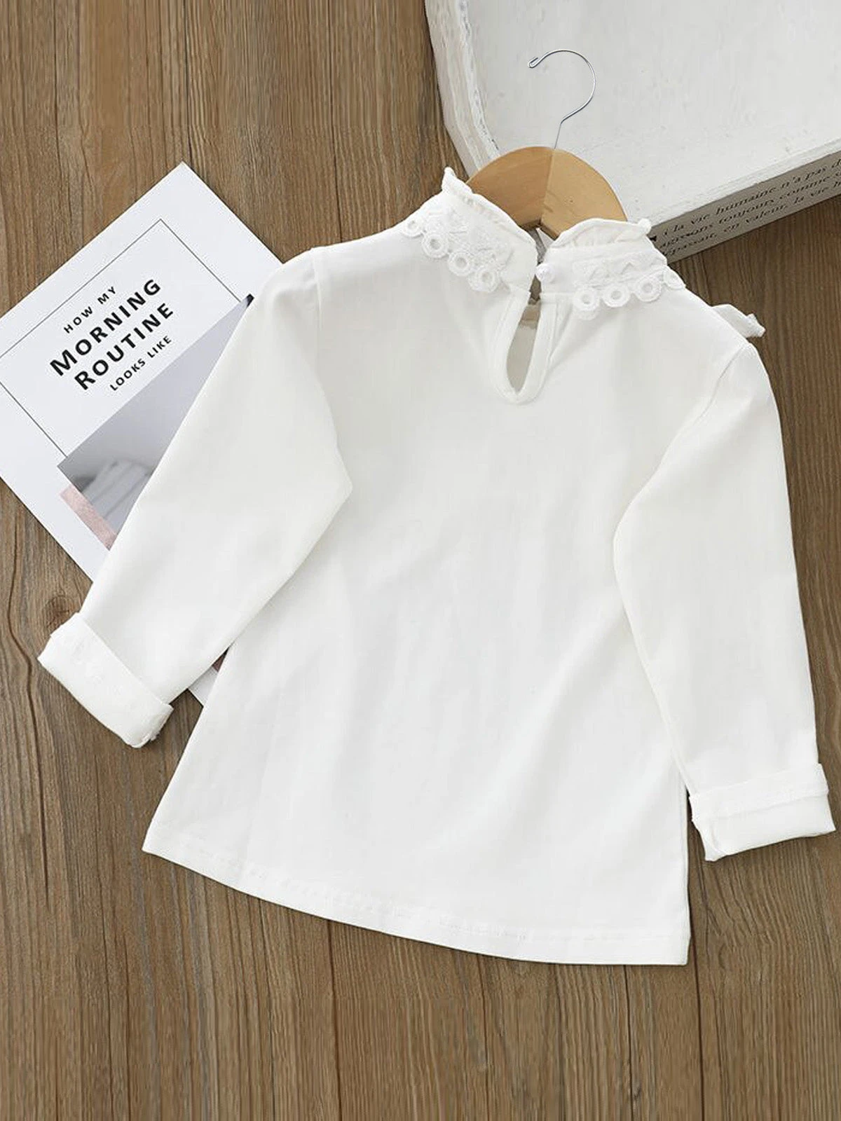 Make A Statement Long Sleeve Bib Collar Lace Top 7 Make A Statement Long Sleeve Bib Collar Lace Top - Image 5