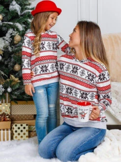 Mommy & Me Winter Snowflake Hoodie -MEO Kid Clothing Shop mommy and me winter snowflake hoodie 20 39 99 40 59 10y12y 2t3t 4t5y top mia belle baby 888