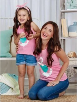 Mommy & Me Back Bow Anchor & Heart Tank -MEO Kid Clothing Shop mommy me back bow anchor heart tank 19 99 and under 20 39 40 59 10y12y 2t3t top mia belle baby 459